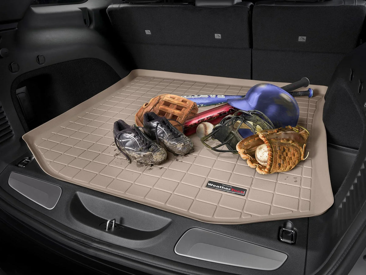 WeatherTech Cargo Trunk Liner with Bumper Protector matching with 2011-2013  Highlander - Behind 2nd Row Seating With Bumper Protector, Grey